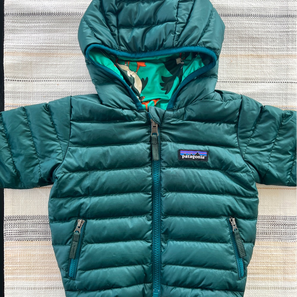 Infant Reversible Down Sweater Hoodie Jacket